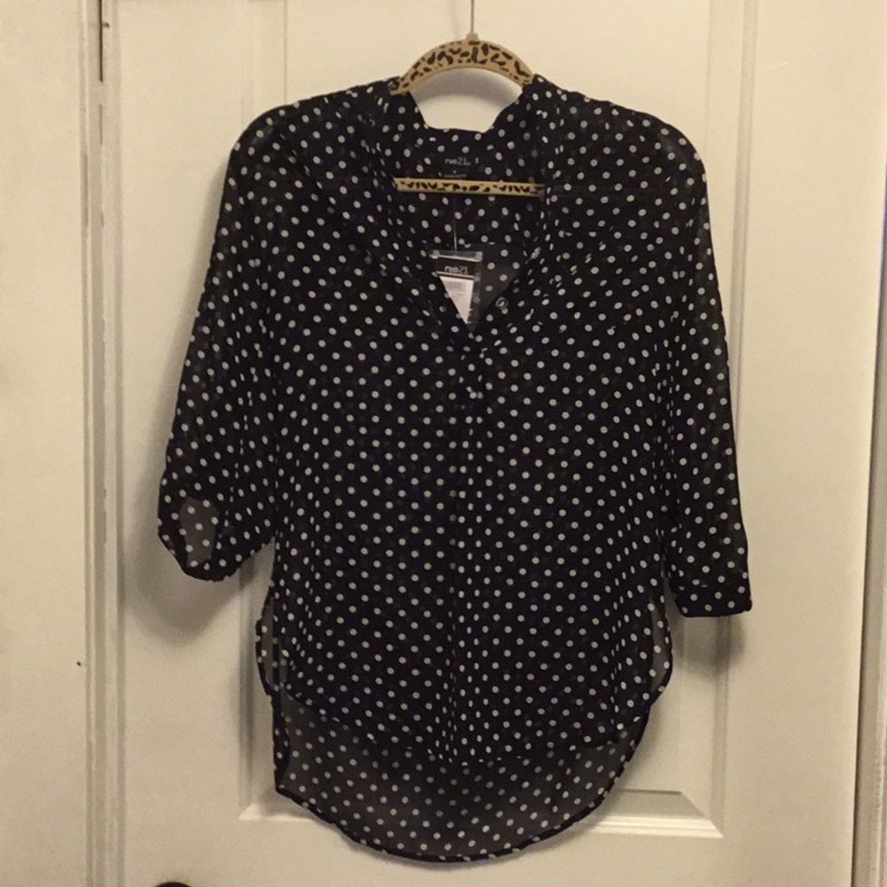 NWT polka dotted blouse